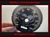 Tachoscheibe für Harley Davidson Fat Boy Fat Bob 2000 bis 2003 Ø100 Mph zu Kmh Typ 2