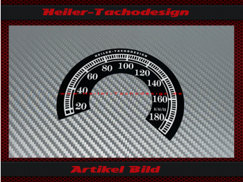 Speedometer Sticker for Harley Davidson Softail FXSTC 1992 to 1995 Ø100 Mph to Kmh
