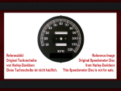 Speedometer Sticker for Harley Davidson Softail FXSTC 1992 to 1995 Ø100 Mph to Kmh