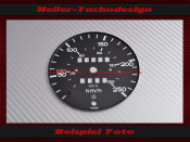 Tachoscheibe für Porsche 914 Loch unten 150 Mph zu 250 Kmh 1974 bis 1975