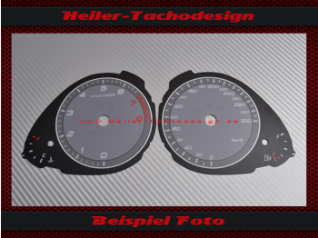 Tachoscheiben für Audi S4 B8 8K 200 Mph zu 320 Kmh