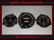 Tachoscheiben für Mercedes W107 R107 SL mechanischer Tacho Mph zu Kmh