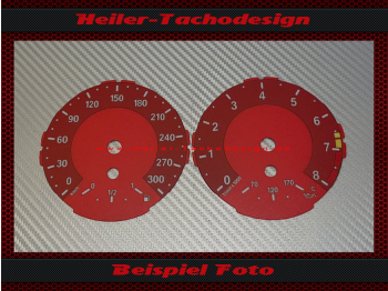 Tachoscheiben für BMW E81 E82 E84 E87 E88 1er M1 180 Mph zu 300 Kmh 8000 UPM