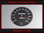 Tachoscheibe f&uuml;r Mercedes W107 R107 280 SL elektronischer Tacho Mph zu Kmh