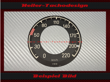 Tacho Aufkleber für Mercedes W111 große Heckflosse W112 Heckflosse W113 SL Pagode 220 Kmh
