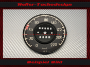 Speedometer Sticker for Mercedes W111 large tail fin W112...
