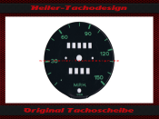 Tachoscheibe für Porsche 901 1963 bis 1964 150 Mph zu 250 Kmh