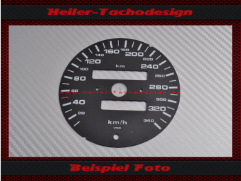 Tachoscheibe für Porsche 911 964 993 Schalter 340 Kmh