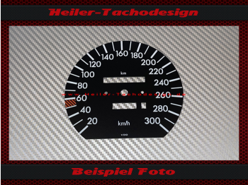 Tachoscheibe für Mercedes W126 AMG S Klasse 300 Kmh