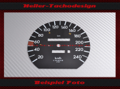 Gauge face Mercedes W124 E-Klasse 240 kmh 3 excerpts