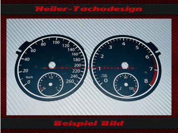 Tachoscheibe für VW Jetta Benzin Mph zu Kmh