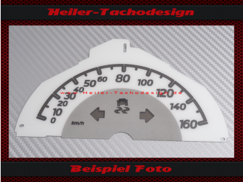 Tachoscheibe für Smart Fortwo Facelift Mph zu Kmh