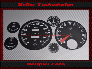 Tachoscheiben für Jaguar MK4 XK 120 XK 140 Mph zu 230 Kmh - 1
