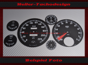 Satz Tachoscheibe Jaguar MK4 XK 120 XK 140 Mph zu 230 Kmh