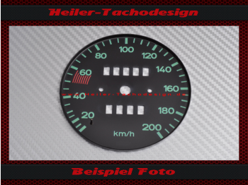 Speedometer Disc for Porsche 356 120 Mph to 200 Kmh
