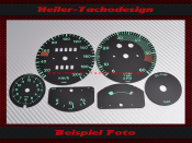 Set Tachoscheiben für Porsche 356 120 Mph zu 200 Kmh