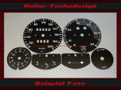Set Tachoscheiben für Porsche 356 120 Mph zu 200 Kmh
