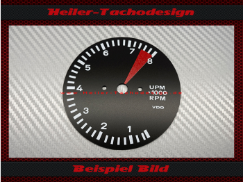 Tachometer dial for Porsche 924 6500 to 7000 rpm