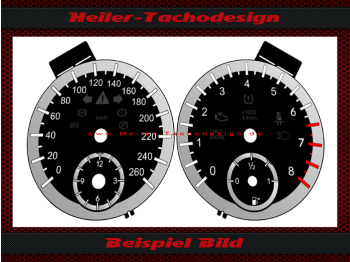 Speedometer Discs for Mercedes R171 SLK 160 Mph to 260 Kmh