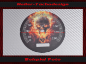 Speedometer Disc for Harley Davidson Fat Bob FXDF from 2008 2009 2010 Ø100 Mph to Kmh