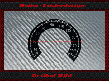 Tacho Aufkleber für Harley Davidson Softail Blackline Ø80 ab 2011 Mph zu Kmh