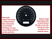 Speedometer Disc for Harley Davidson Softail Fat Boy Slim from 2012 Ø100 Mph to Kmh