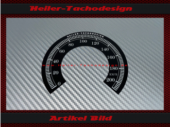 Tacho Aufkleber für Harley Davidson Softail Fat Boy Slim ab 2012 Ø100 Mph zu Kmh
