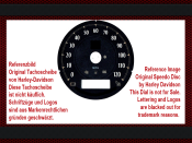 Speedometer Disc for Harley Davidson FXDB Dyna Street Bob Ø80 from 2012 to 2015 Mph to Kmh