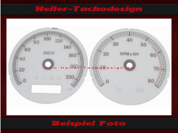 Tachoscheibe für Harley Davidson Street Bob Ø80 2006 bis 2011 Mph zu Kmh