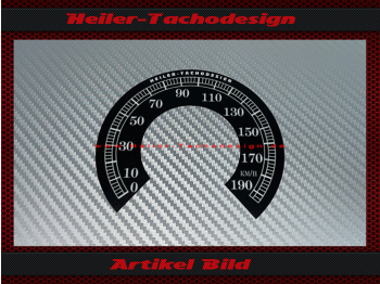 Tacho Aufkleber für Harley Davidson Fat Bob 2008 bis 2014 Ø100 Mph zu Kmh