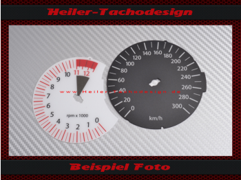 Tachoscheiben für BMW K1200S 2004 bis 2009 190 Mph zu 300 Kmh 12500 UPM