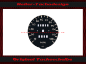 Speedometer Disc for Porsche 912 120 Mph to 200 Kmh 30iger Schritte