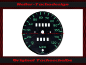 Speedometer Disc for Porsche 912 120 Mph to 200 Kmh 30iger Schritte