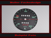 Speedometer Disc for Porsche 912 120 Mph to 200 Kmh 30iger Schritte
