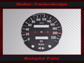 Tachoscheibe Fiat 124 Spider 140 Mph zu 220 Kmh