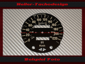 Speedometer Disc for Fiat 124 Spider 140 Mph to 220 Kmh