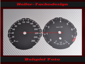 Tachoscheiben für BMW E81 E82 E84 E87 E88 1er 260 Kmh 7500 UPM