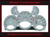 Tachoscheibe für Porsche 911 997 Turbo Tiptronic Mph zu Kmh