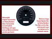 Speedometer Sticker for Harley Davidson FLSTSB Cross Bones 2008 to 2011 Ø100 Mph to Kmh