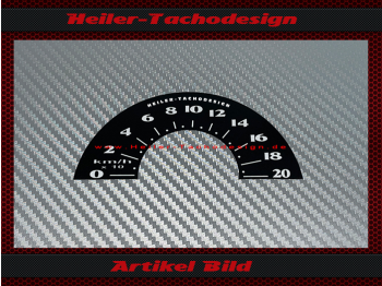 Speedometer Sticker for Harley Davidson Softail Custom FXSTC 2007 Ø100 Mph to Kmh