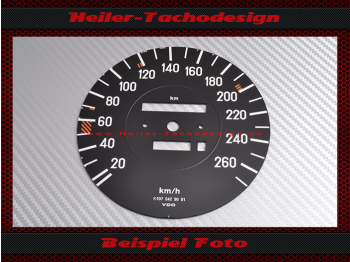 Tachoscheibe für Mercedes W107 R107 560 SL elektronischer Tacho 160 Mph zu 260 Kmh - 1