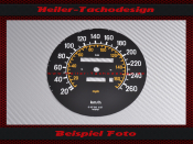 Tachoscheibe für Mercedes W107 R107 560 SL elektronischer Tacho Mph zu Kmh - 1