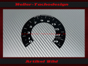 Tacho Aufkleber für Harley Davidson Softail Deluxe FLSTN 2006 bis 2014 Ø100 Mph zu Kmh