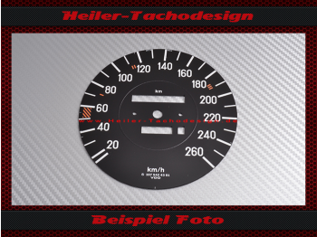 Tachoscheibe für Mercedes W107 R107 300 SL elektronischer Tacho Mph zu Kmh