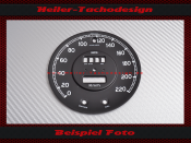 Speedometer Disc for Smiths Jaguar E Type S Type MARK ll 140 Mph to 220 Kmh with Fuel