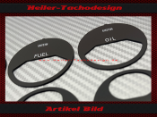 Zusatzinstrumente Scheiben Fuel Battery Water OIL Jaguar E Type S Type MARK ll