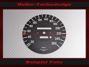 Tachoscheibe für Mercedes W107 R107 380 SL elektronischer Tacho Mph zu Kmh