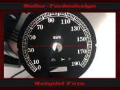 Speedometer Disc for Harley Davidson Softail Heritage FLSTC 1998 to 2003 Ø100 Mph to Kmh