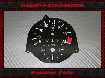 Drehzahlmesser Scheibe für Mercedes SL W107 R107 W116 mit Uhr - 1