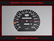 Tachoscheiben für Mercedes W124 AMG E Klasse 300 Kmh - 1